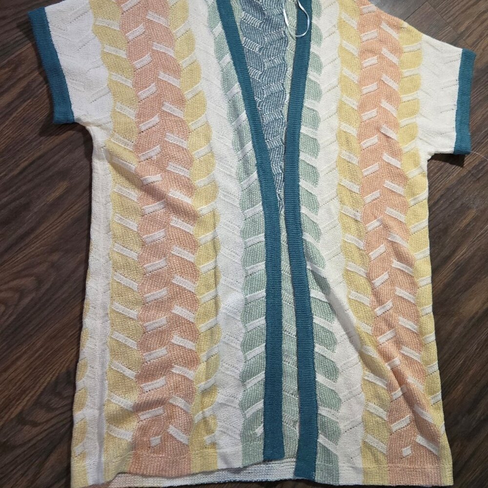 AUTUMN SKYE Bohemian Style Pastel Long Cardigan/Kimono Sweater NWOT/SIZE S